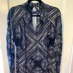 Free People "Walking on a Dream" -  Front + Back Cutout and Button Neck Top